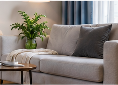 Ambiente residencial limpo e confortável